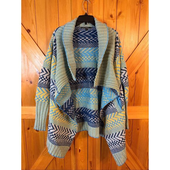 Love Stitch Sweaters - LOVE STITCH BOHEMIAN CARDIGAN LONG SLEEVE WOOL BLEND SIZE M/L (6229)